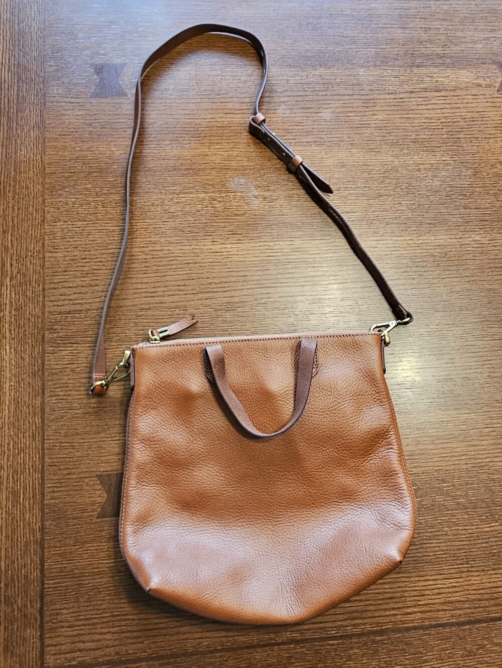 Madewell Zip-Top Transport Crossbody English Saddle